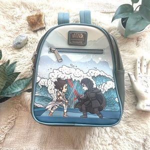 Loungefly Star Wars Kylo Ren and Rey Mixed Emotions Womens backpack and Wallet